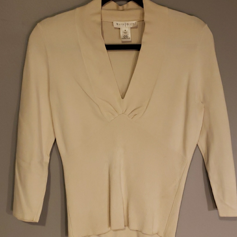 White House/ Black Market cream sweater